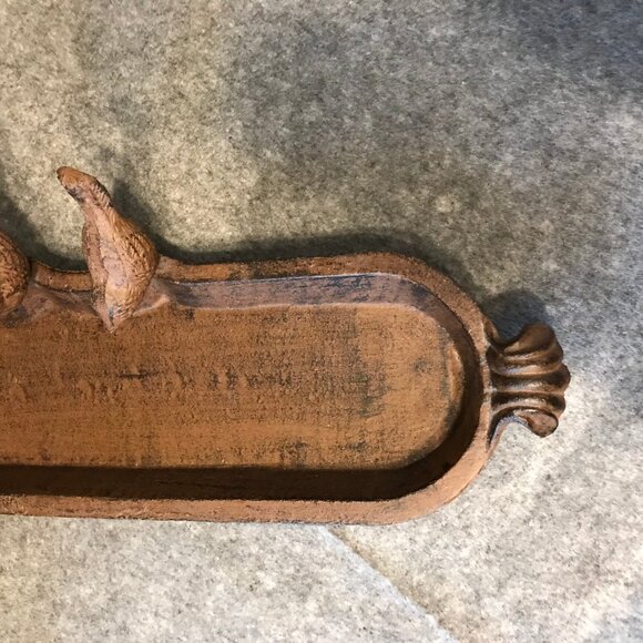 Cast Iron 15" Rustic Garden Bird Feeder Bath - Picture 8 of 10